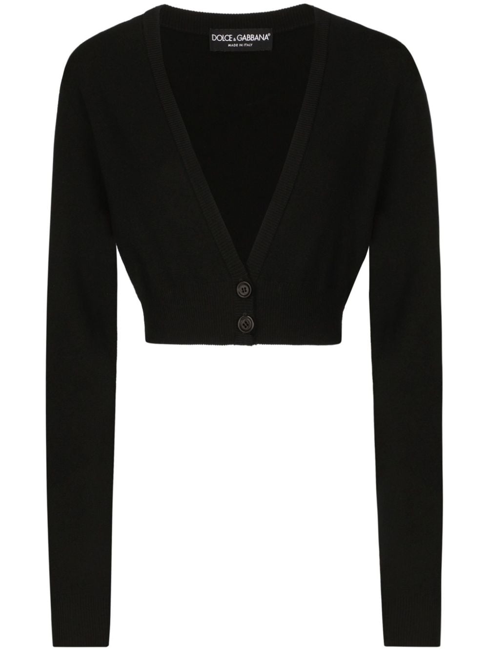 Dolce & Gabbana V-neck cropped cardigan - Black von Dolce & Gabbana