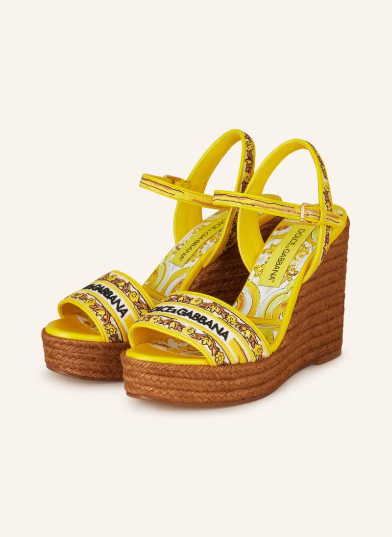 Dolce & Gabbana Wedges Ricamo gelb von Dolce & Gabbana