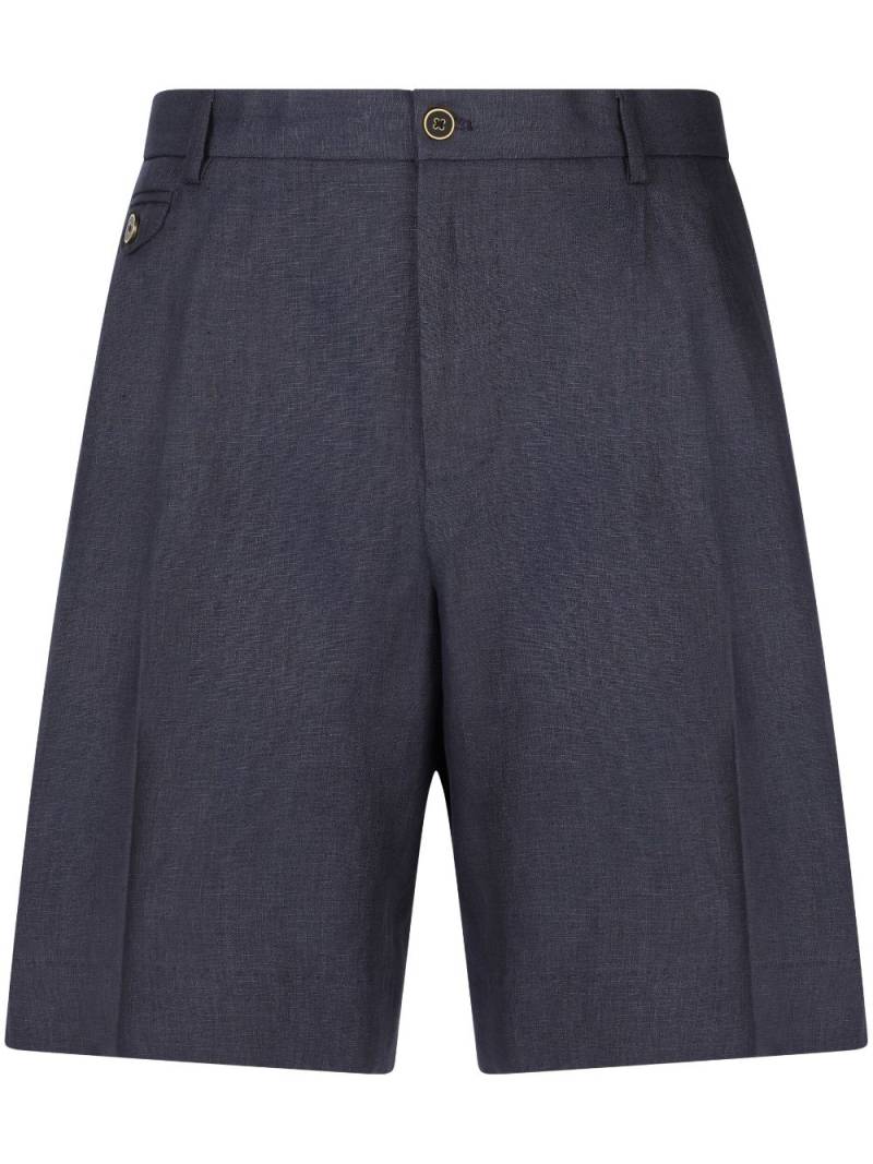 Dolce & Gabbana above-knee linen tailored shorts - Grey von Dolce & Gabbana