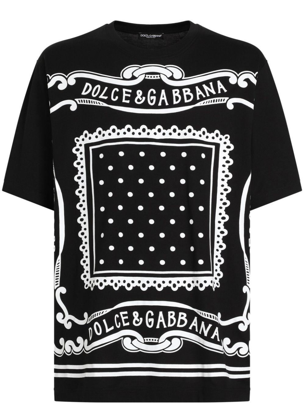 Dolce & Gabbana bandana-print cotton T-shirt - Black von Dolce & Gabbana