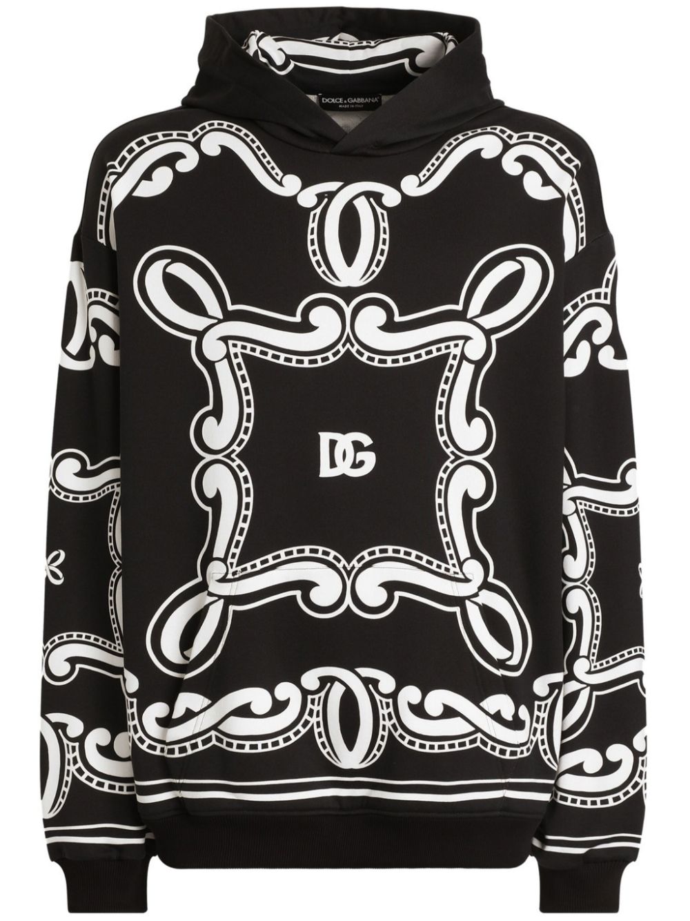 Dolce & Gabbana bandana-print hoodie - Black von Dolce & Gabbana