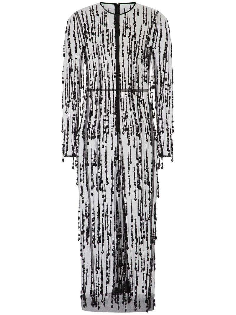 Dolce & Gabbana bead-embellished fringed sheath dress - Black von Dolce & Gabbana