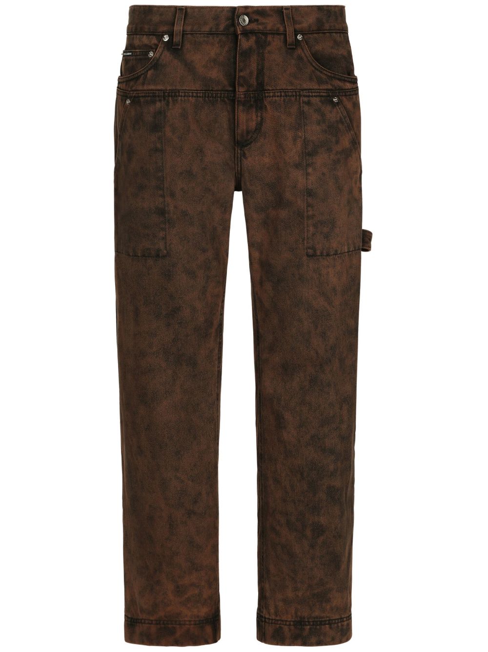 Dolce & Gabbana bleached straight-leg jeans - Brown von Dolce & Gabbana