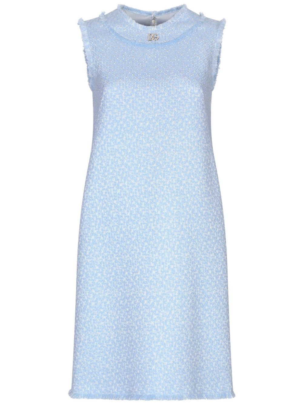 Dolce & Gabbana bouclé shift midi dress - Blue von Dolce & Gabbana