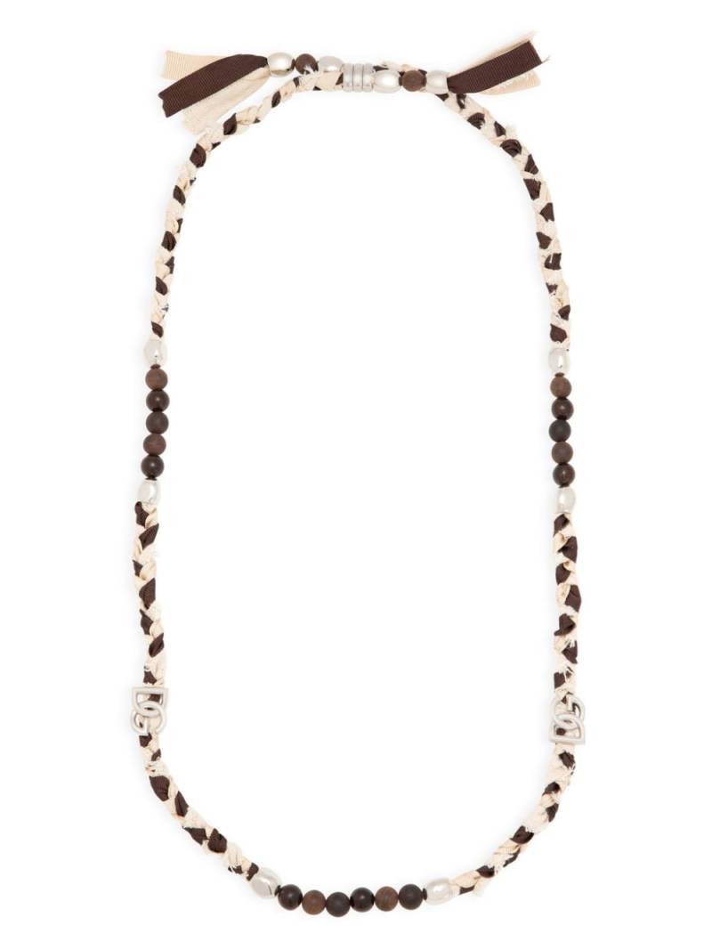 Dolce & Gabbana braided interwoven necklace - Brown von Dolce & Gabbana