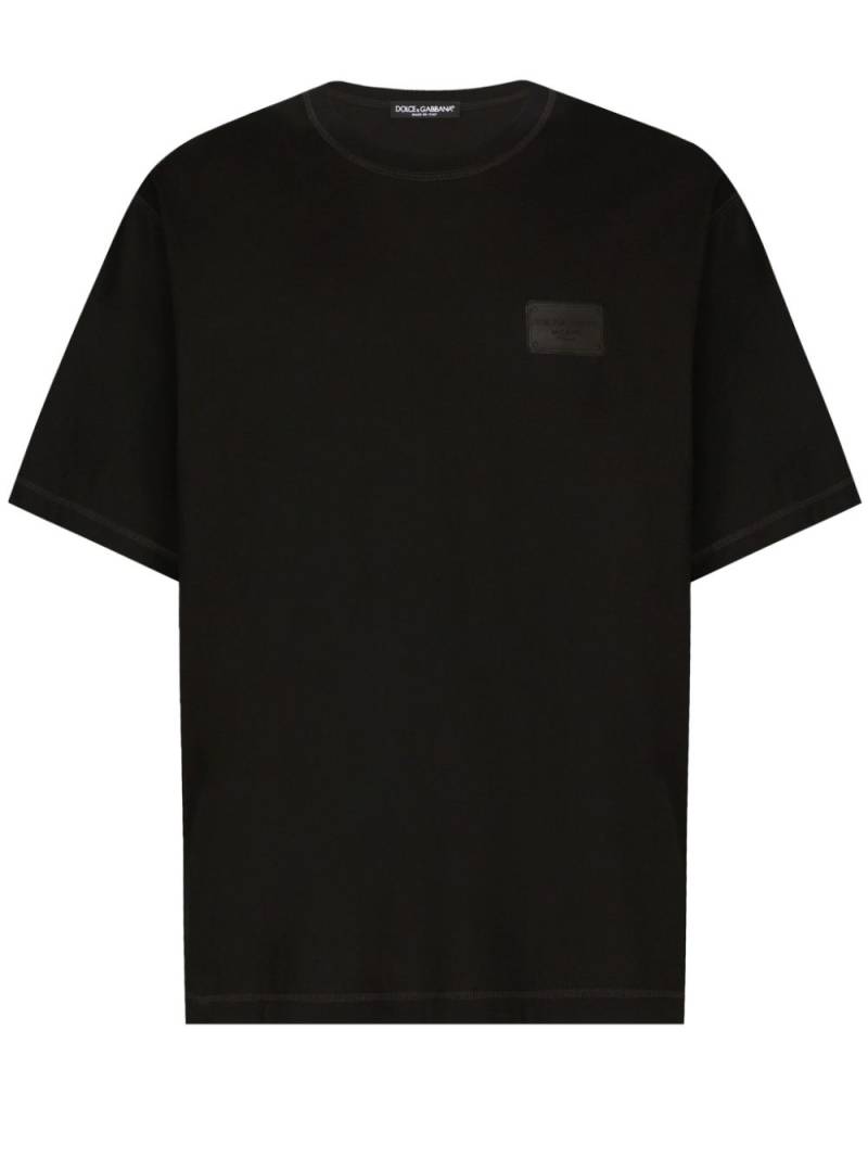 Dolce & Gabbana branded-tag cotton T-shirt - Black von Dolce & Gabbana