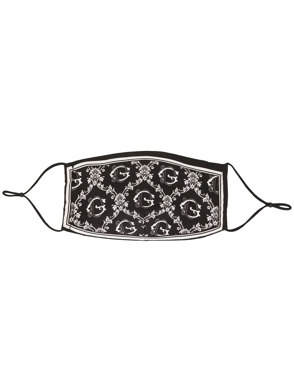 Dolce & Gabbana brocade-print face mask - Black von Dolce & Gabbana