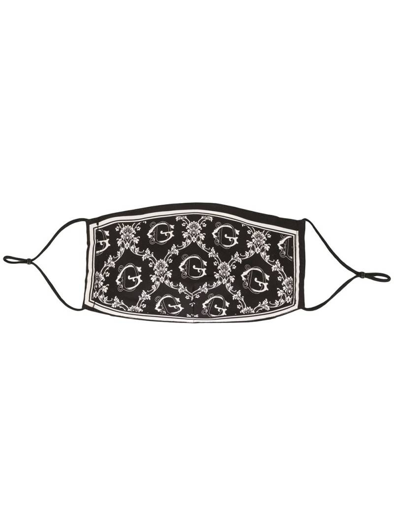 Dolce & Gabbana brocade-print face mask - Black von Dolce & Gabbana