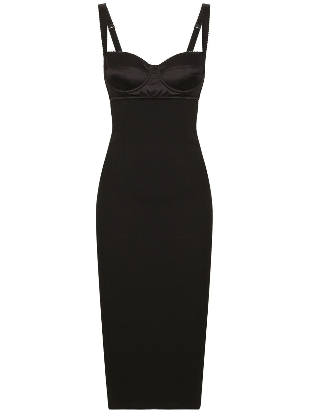 Dolce & Gabbana bustier-style sleeveless midi dress - Black von Dolce & Gabbana