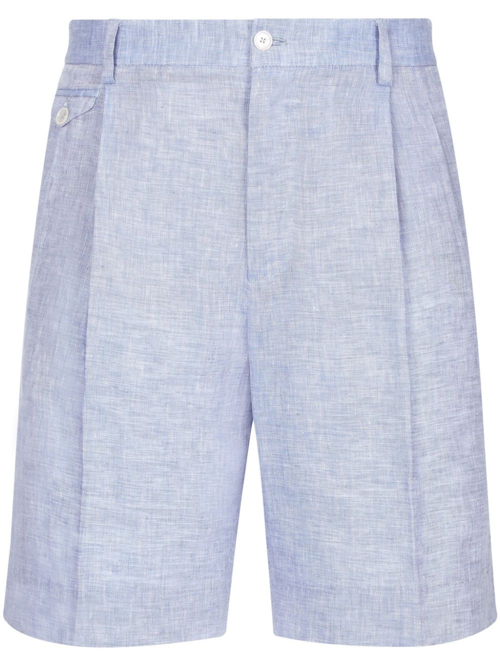 Dolce & Gabbana button-fastening linen shorts - Blue von Dolce & Gabbana