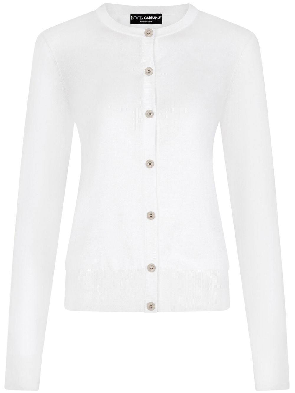 Dolce & Gabbana button-up silk cardigan - White von Dolce & Gabbana