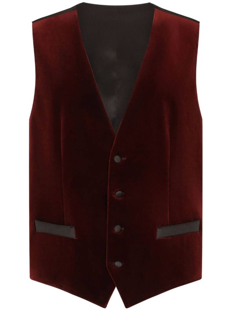 Dolce & Gabbana buttoned sleeveless jacket - Red von Dolce & Gabbana