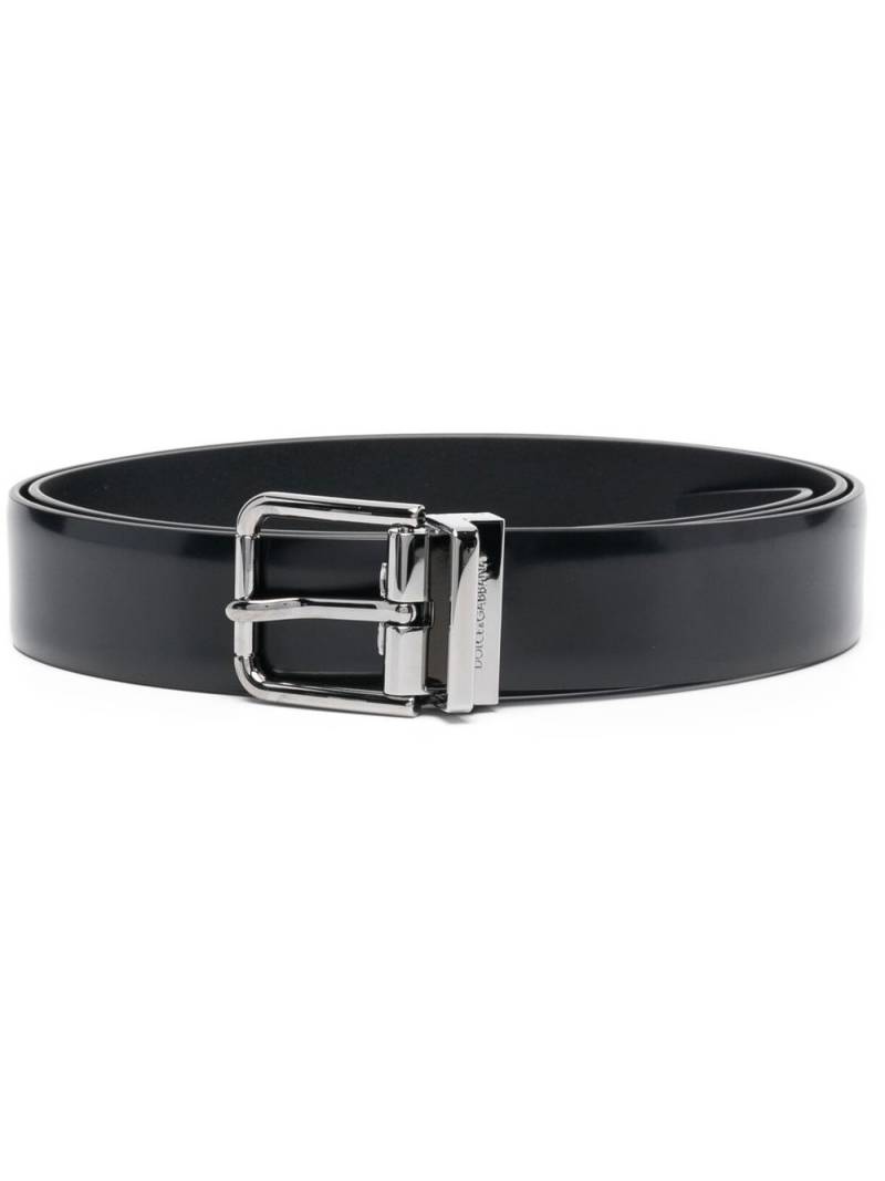 Dolce & Gabbana calf-leather belt - Black von Dolce & Gabbana