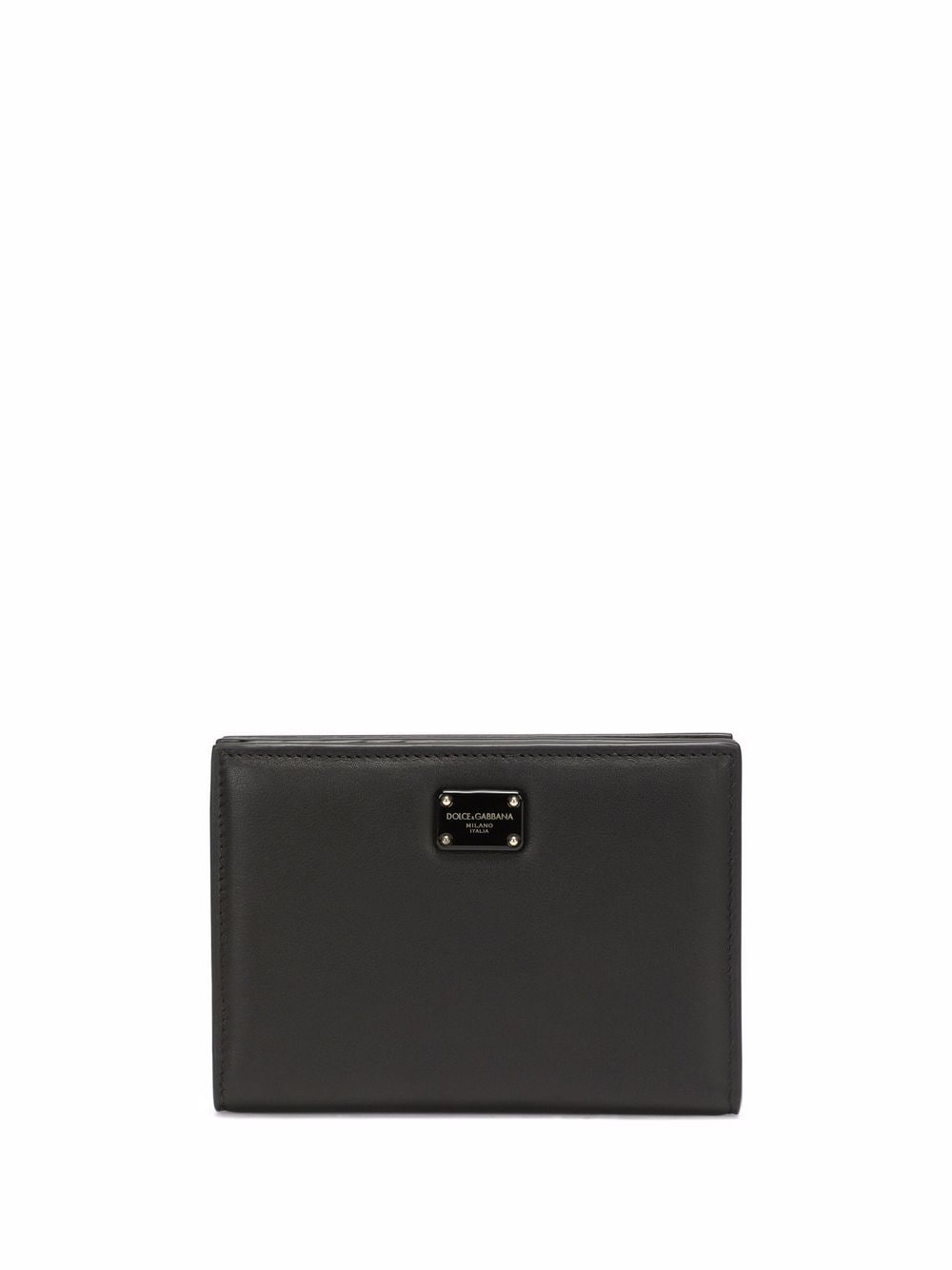 Dolce & Gabbana calf leather logo-plaque wallet - Black von Dolce & Gabbana