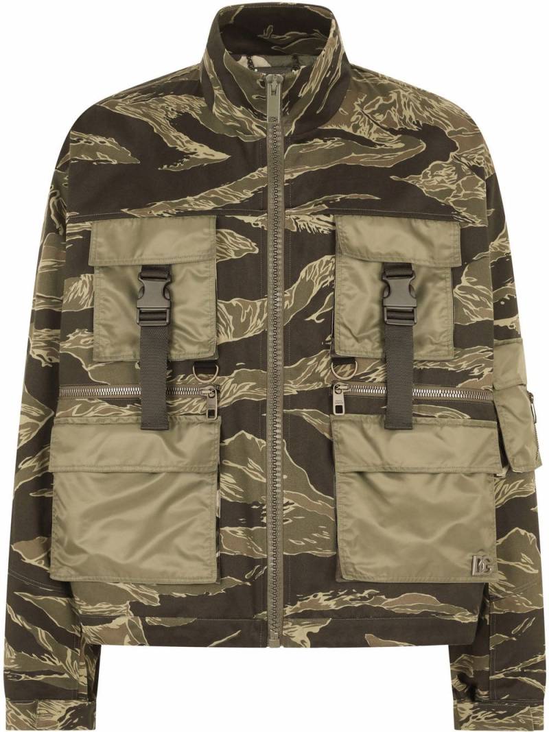 Dolce & Gabbana camouflage-pattern BDU jacket - Green von Dolce & Gabbana