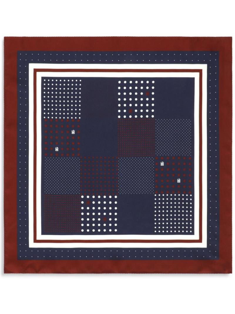 Dolce & Gabbana check-pattern silk pocket square - Blue von Dolce & Gabbana