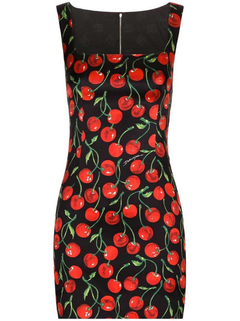 Dolce & Gabbana cherry-print minidress - Black von Dolce & Gabbana