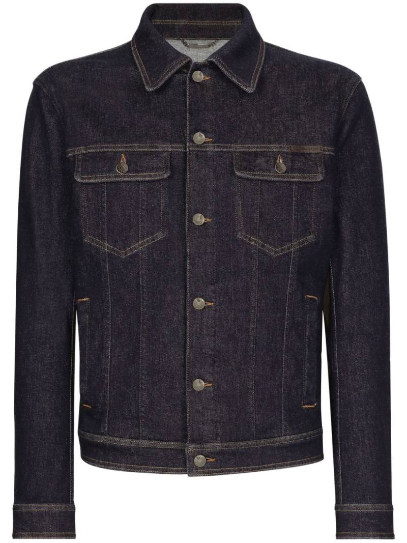 Dolce & Gabbana contrast-stitching denim jacket - Blue von Dolce & Gabbana