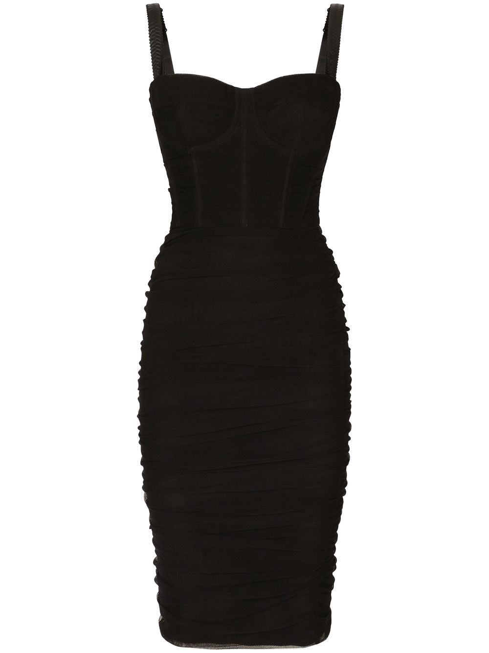 Dolce & Gabbana corset-style midi dress - Black von Dolce & Gabbana