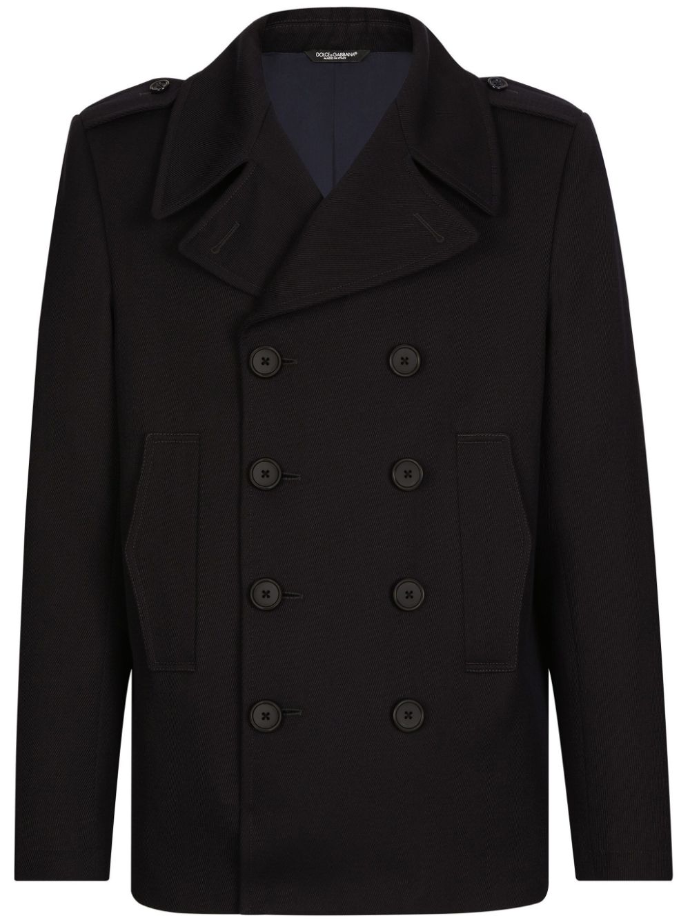 Dolce & Gabbana cotton double-breasted blazer - Black von Dolce & Gabbana