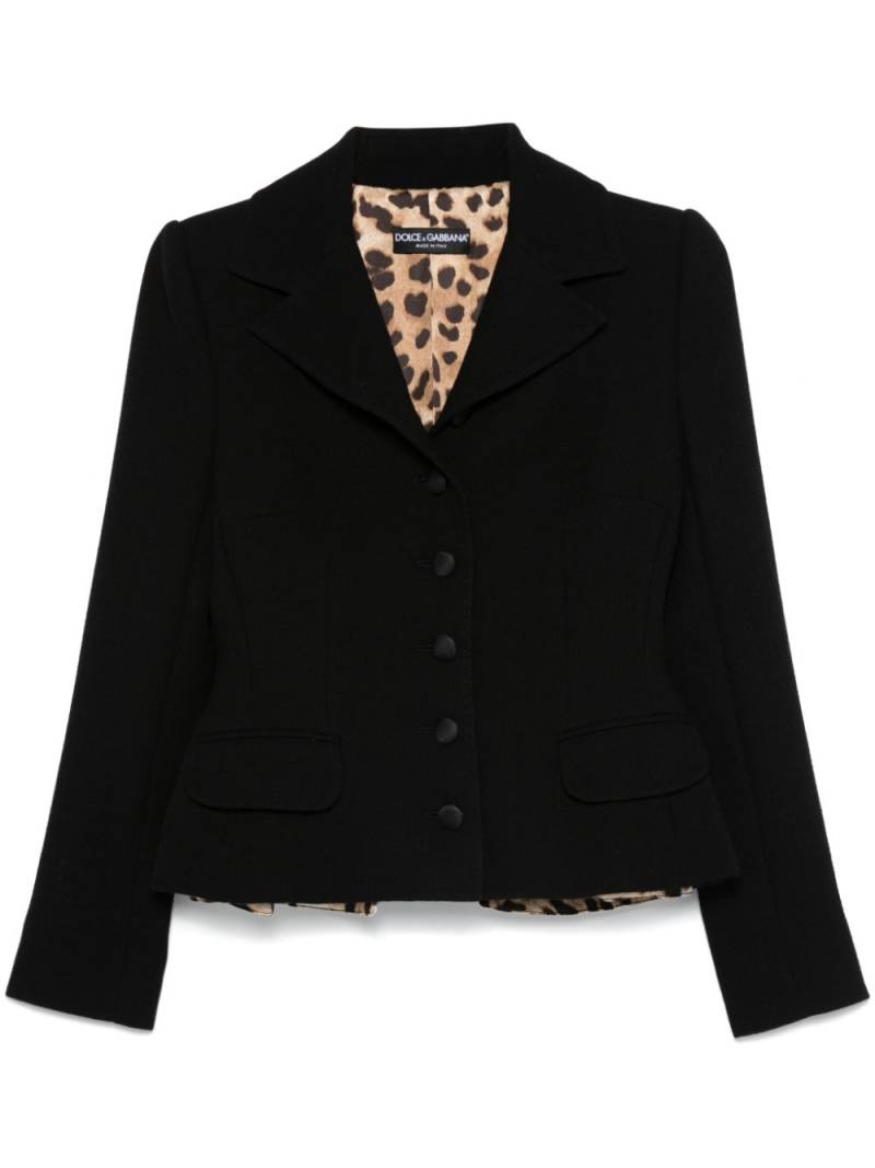 Dolce & Gabbana crepe blazer - Black von Dolce & Gabbana