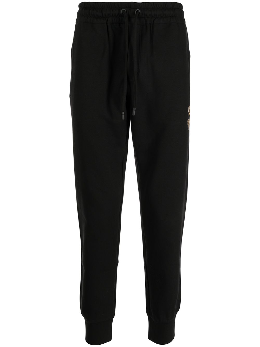 Dolce & Gabbana crest-embroidered track pants - Black von Dolce & Gabbana