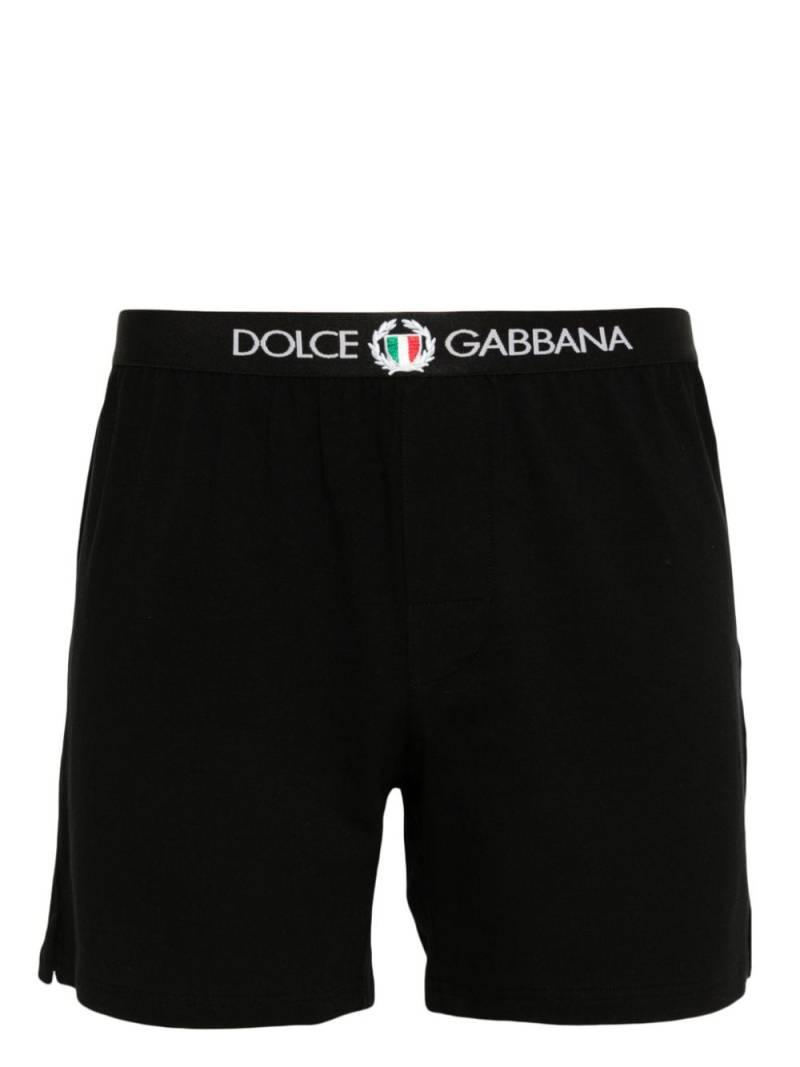 Dolce & Gabbana crest-motif cotton-blend boxers - Black von Dolce & Gabbana