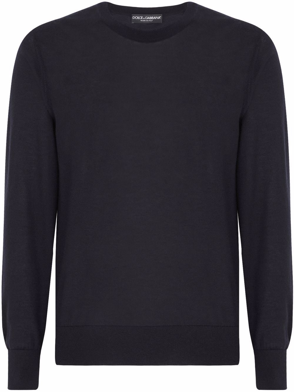 Dolce & Gabbana crew-neck cashmere jumper - Blue von Dolce & Gabbana