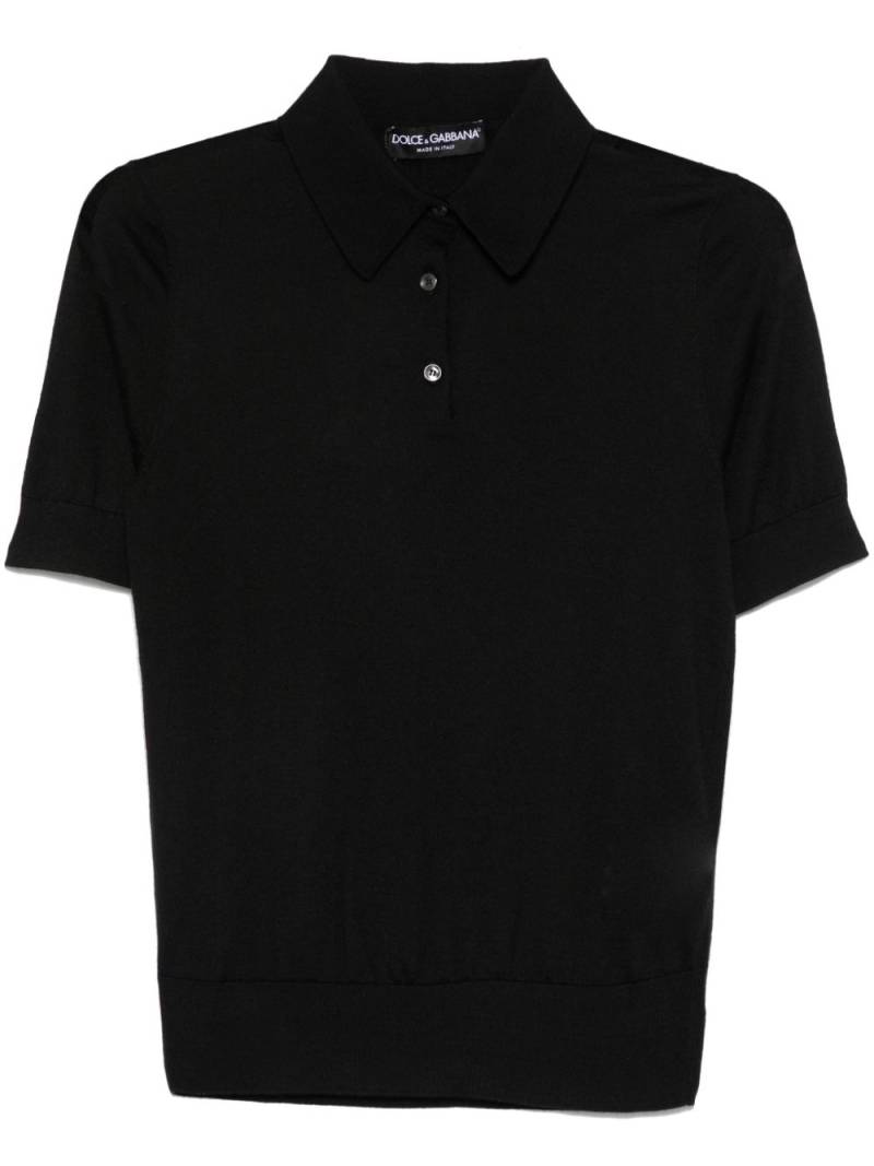 Dolce & Gabbana cropped polo shirt - Black von Dolce & Gabbana