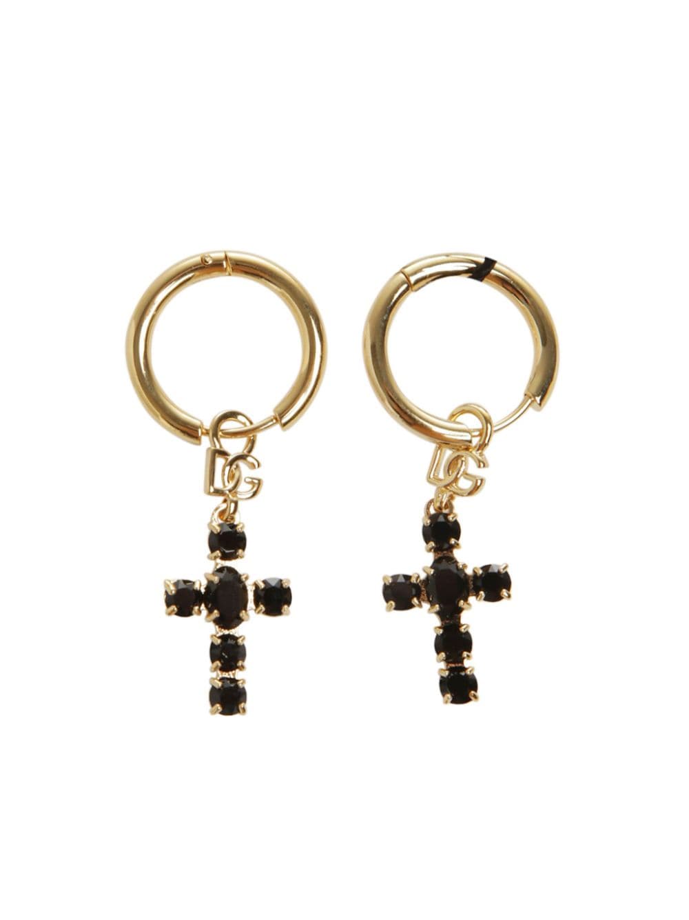 Dolce & Gabbana cross hoop earrings - Gold von Dolce & Gabbana