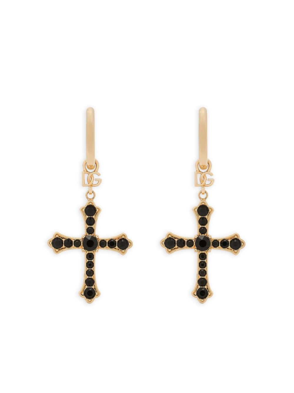 Dolce & Gabbana cross-pendant drop earrings - Gold von Dolce & Gabbana