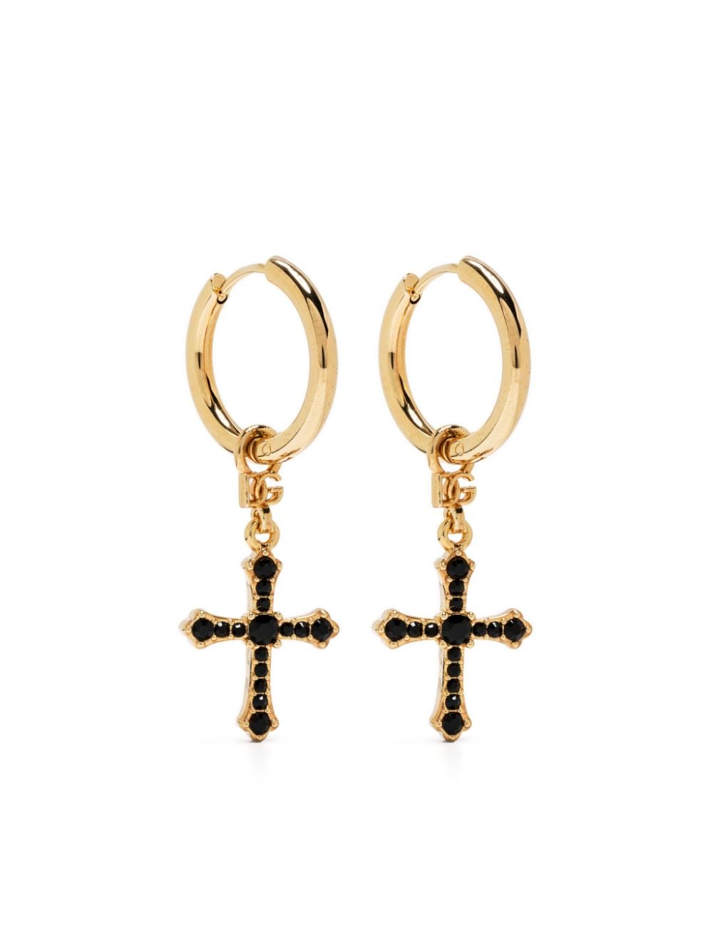 Dolce & Gabbana crucifix drop earrings - Gold von Dolce & Gabbana