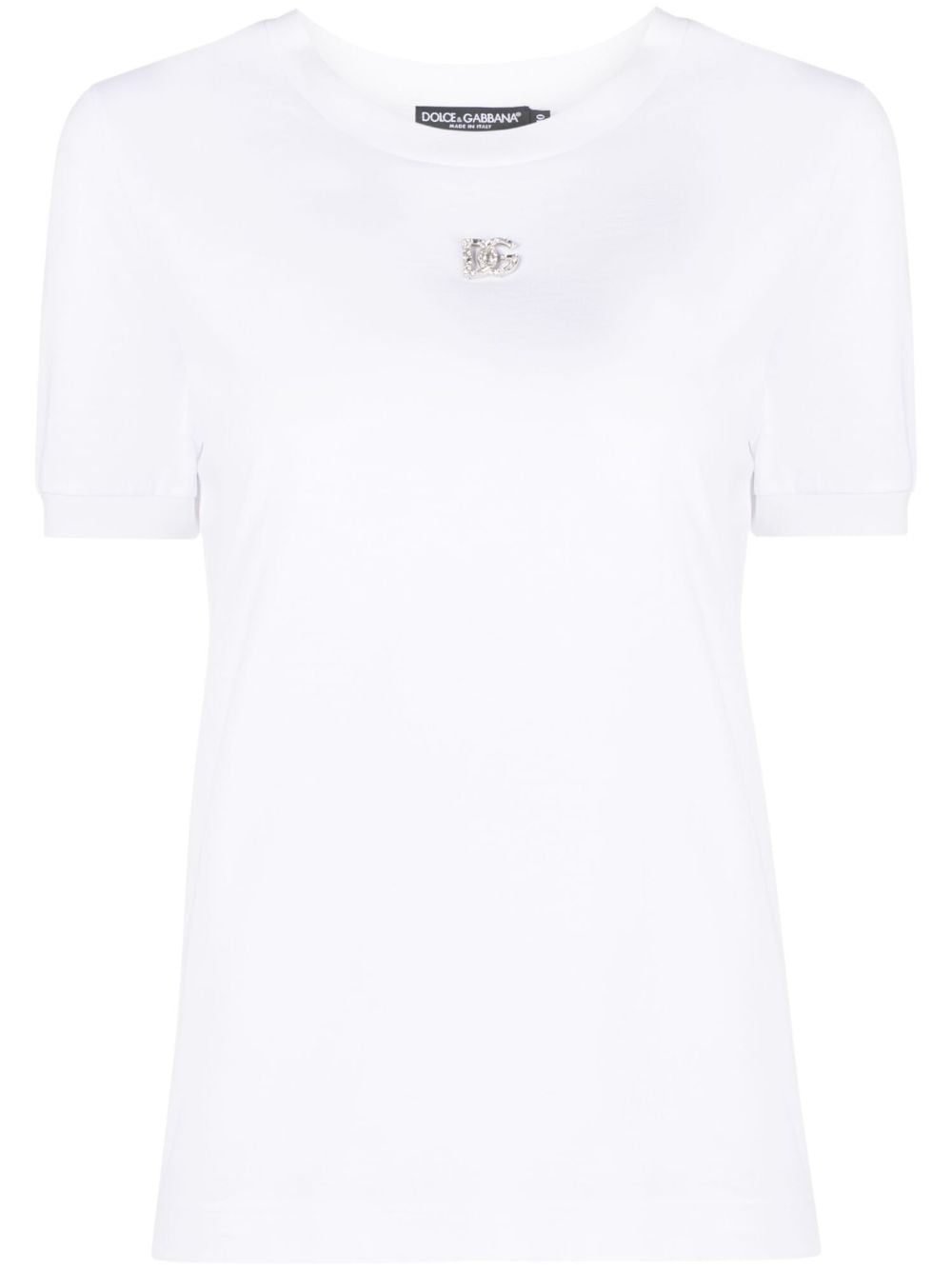 Dolce & Gabbana crystal-embellished T-shirt - White von Dolce & Gabbana