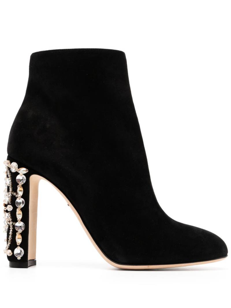 Dolce & Gabbana crystal-embellished boots - Black von Dolce & Gabbana