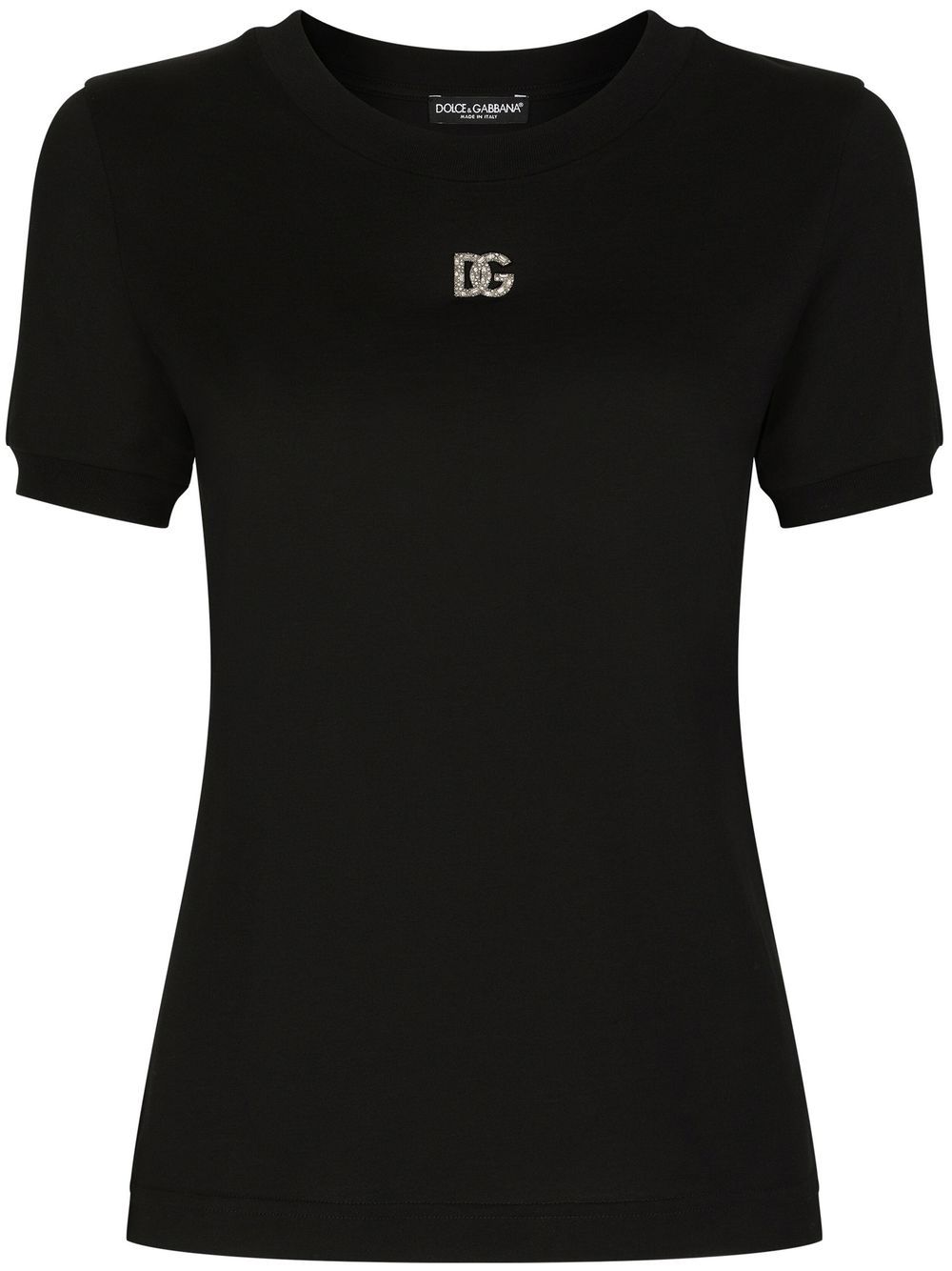 Dolce & Gabbana crystal-embellished cotton T-shirt - Black von Dolce & Gabbana