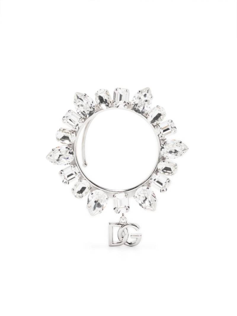 Dolce & Gabbana crystal-embellished ear cuff - Silver von Dolce & Gabbana