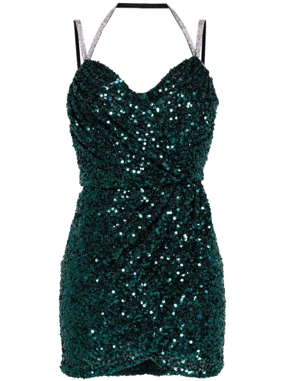 Dolce & Gabbana crystal-embellished sequinned mini dress - Green von Dolce & Gabbana