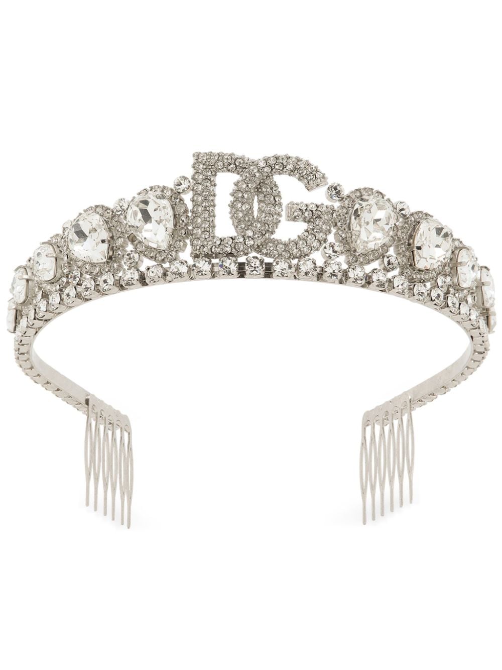 Dolce & Gabbana crystal-embellished tiara headband - Silver von Dolce & Gabbana