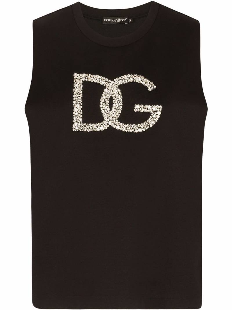 Dolce & Gabbana Interlock logo-embellished tank top - Black von Dolce & Gabbana