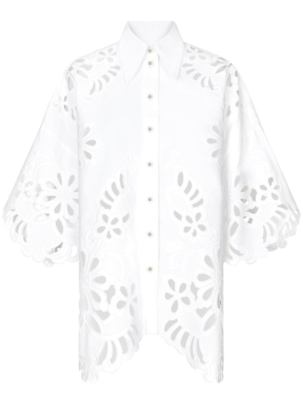 Dolce & Gabbana cut-out cotton shirt - White von Dolce & Gabbana