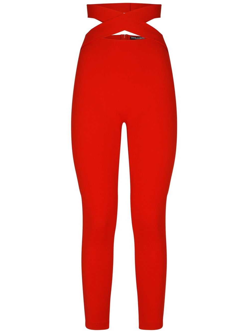 Dolce & Gabbana cut-out high-waisted leggings - Red von Dolce & Gabbana