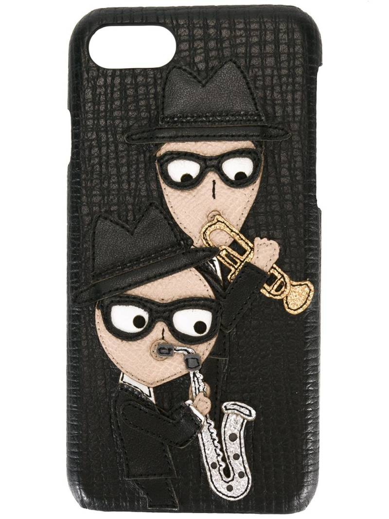 Dolce & Gabbana designer's patch iPhone 7 case - Black von Dolce & Gabbana