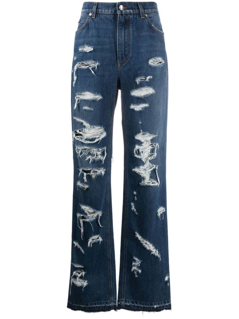 Dolce & Gabbana distressed boyfriend jeans - Blue von Dolce & Gabbana