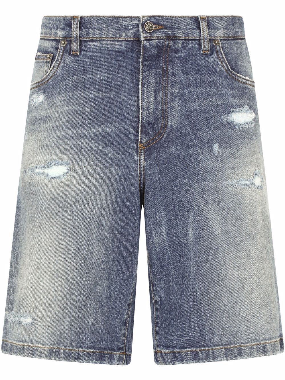 Dolce & Gabbana distressed denim shorts - Blue von Dolce & Gabbana