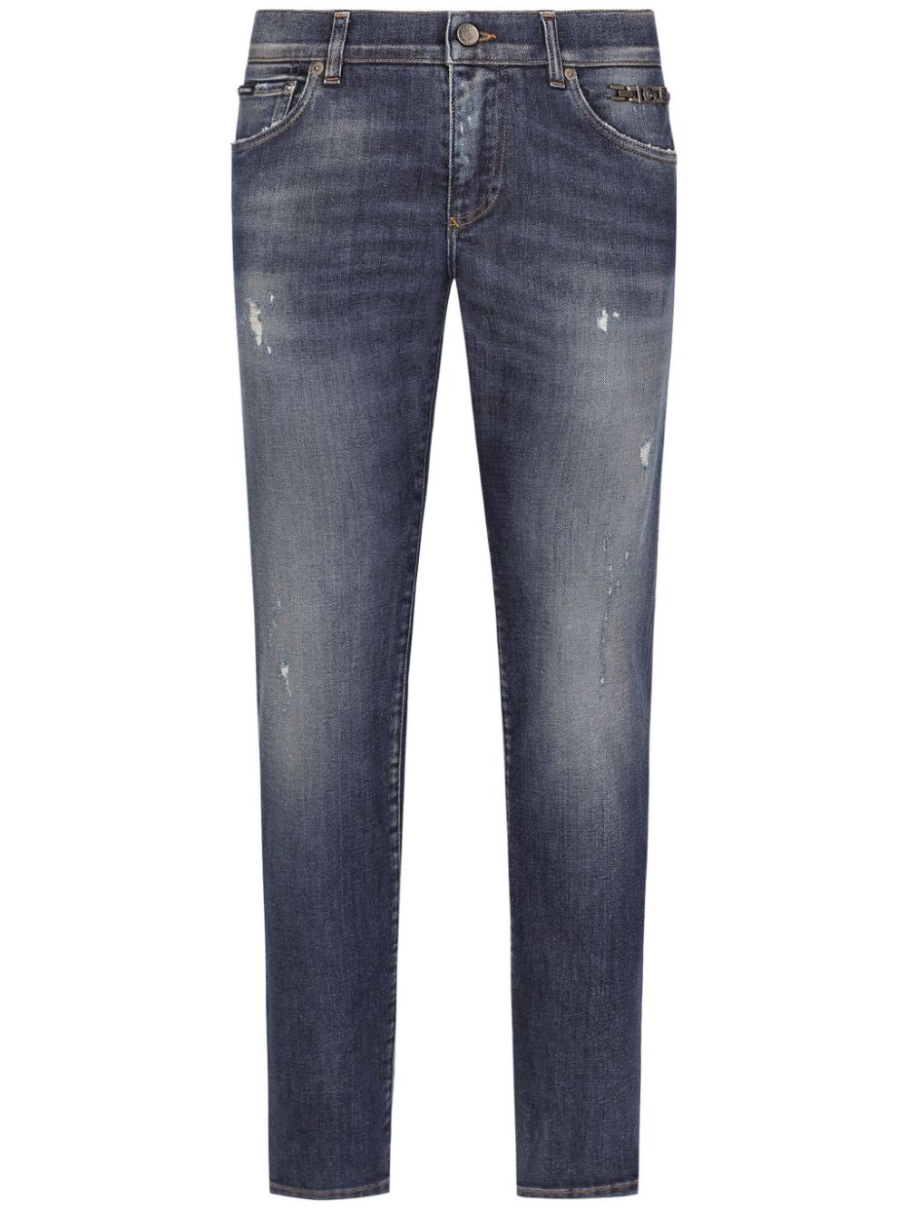 Dolce & Gabbana distressed-effect skinny jeans - Blue von Dolce & Gabbana