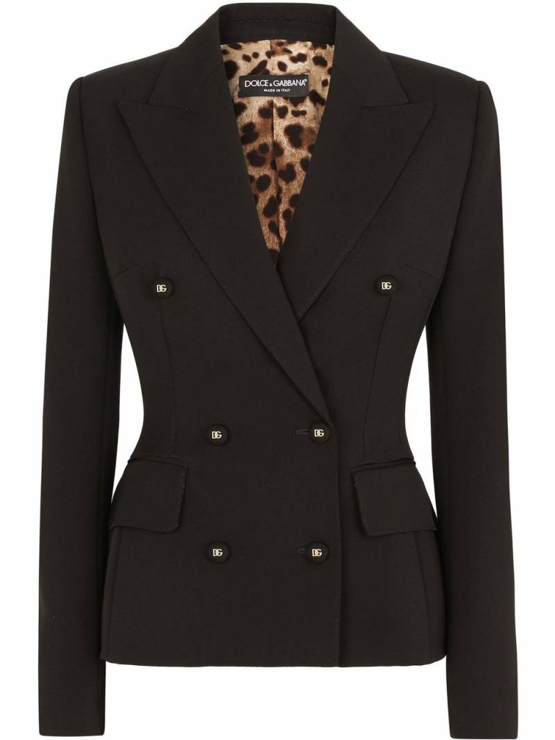 Dolce & Gabbana Dolce double-breasted wool blazer - Black von Dolce & Gabbana