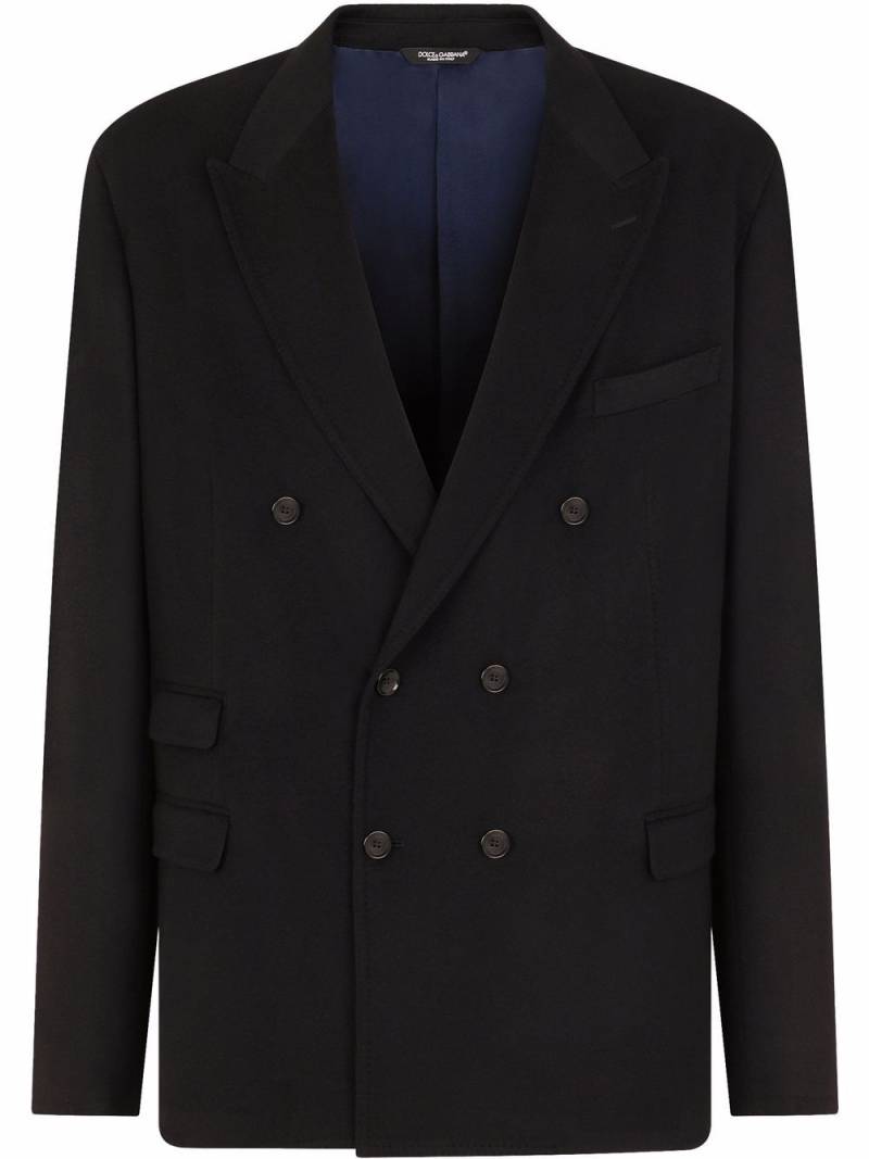 Dolce & Gabbana double-breasted cashmere blazer - Blue von Dolce & Gabbana