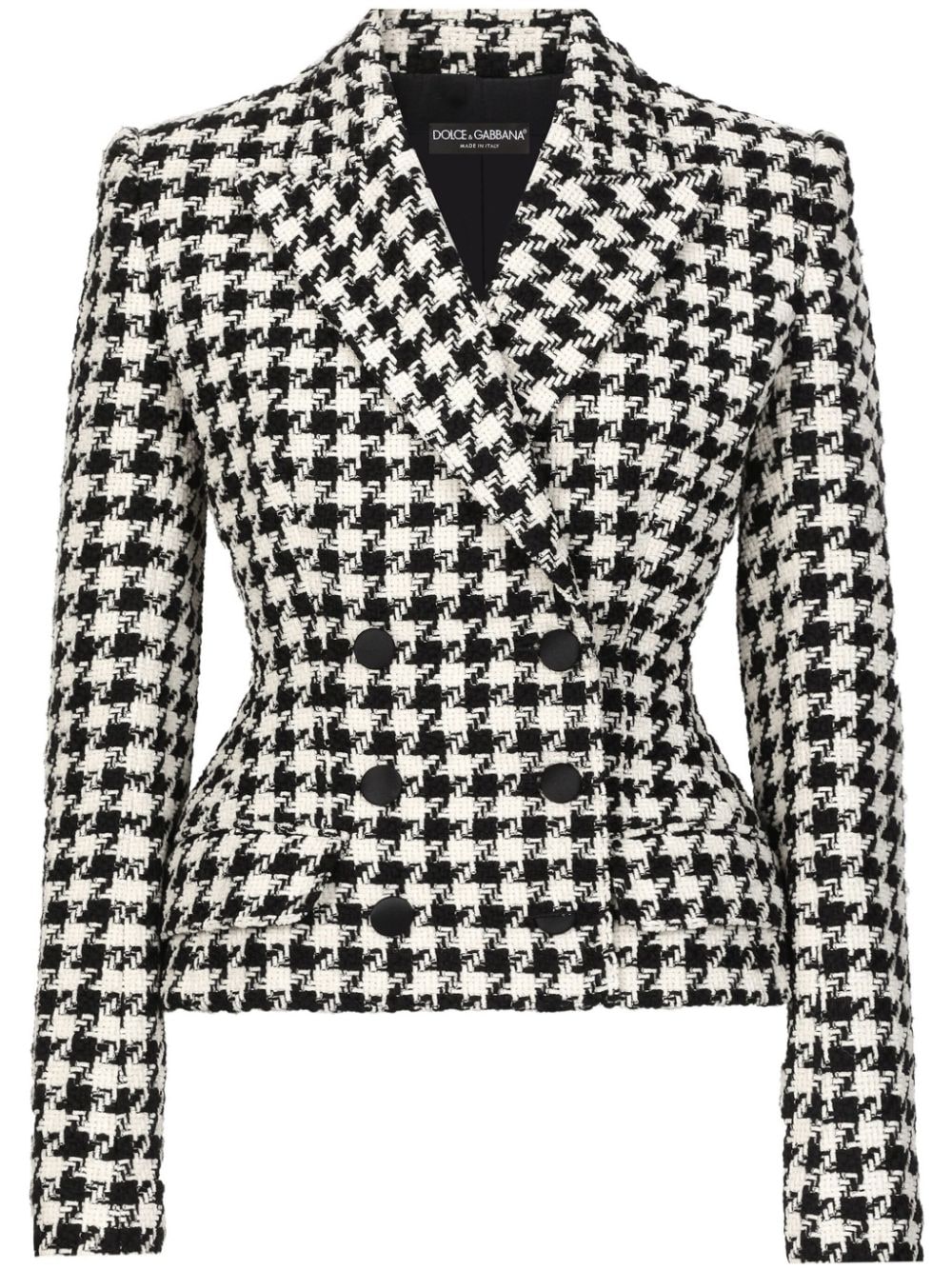 Dolce & Gabbana double breasted check blazer - Black von Dolce & Gabbana