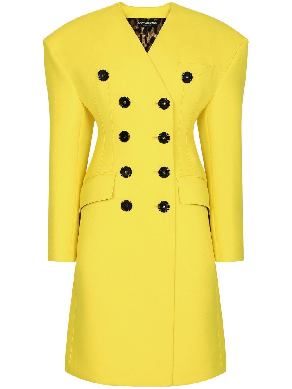 Dolce & Gabbana double-breasted coat - Yellow von Dolce & Gabbana