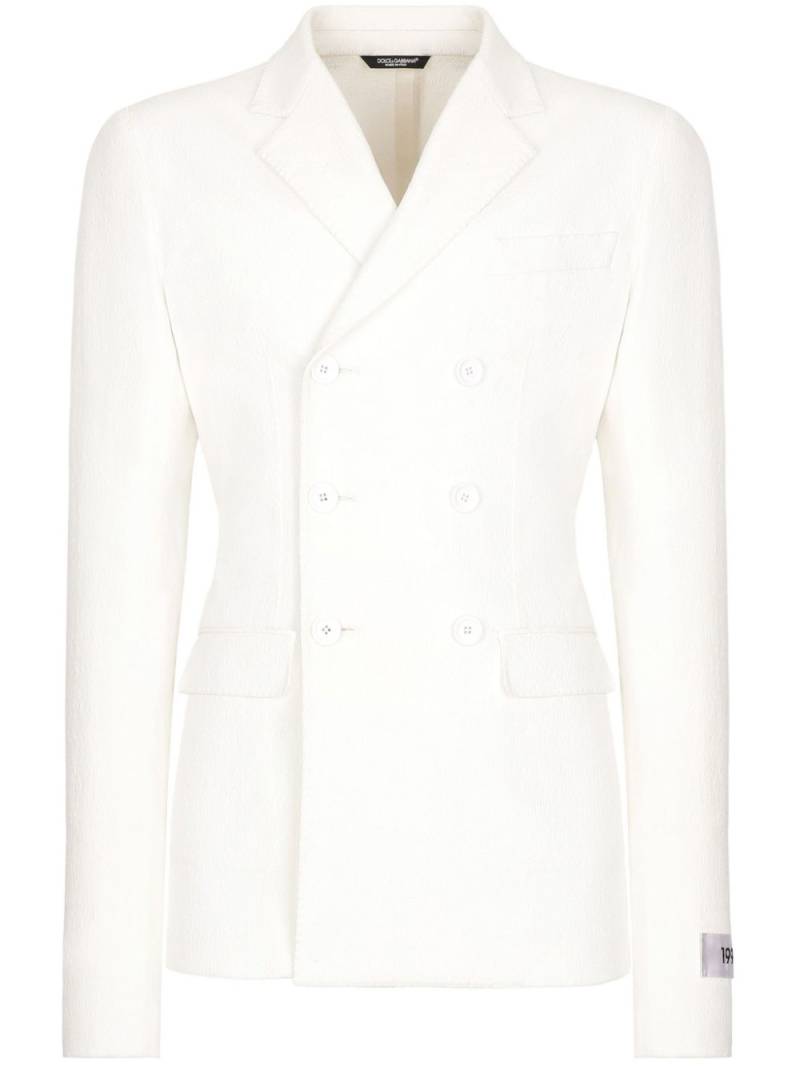 Dolce & Gabbana double-breasted crepe blazer - White von Dolce & Gabbana